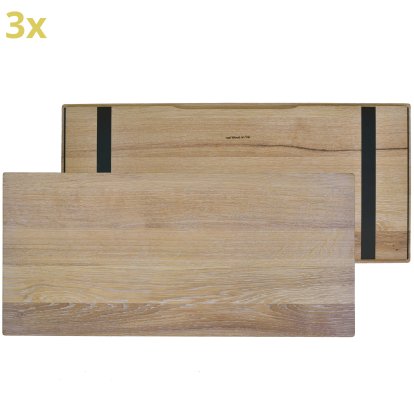 Holzauflage (3er Set) für USM Haller Regale, Größe XL, 75 cm x 35 cm, Eiche, weißgeölt