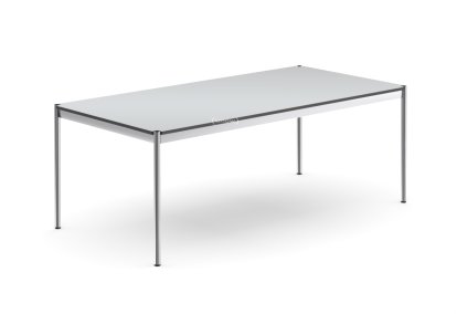 USM Haller Tisch, 200 x 100 cm, Kunstharz, Perlgrau