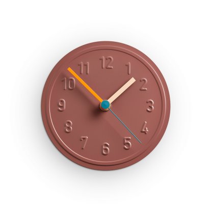 Alu Alu Wanduhr, rosabraun