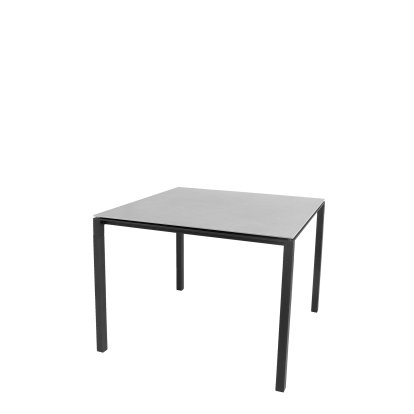 Pure Tisch, 100 cm x 100 cm, Concrete grey, Lava grey