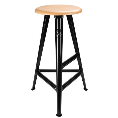 Rowac-Schemel – Modell 1 / 75 cm, Buche, Schwarz glänzend