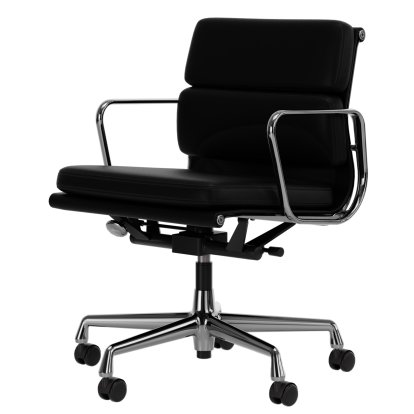 Soft Pad Chair EA 217, Poliert, Leder Premium F nero, Plano nero