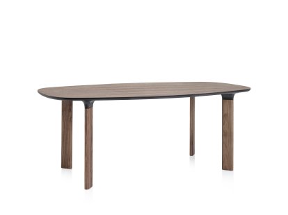 Analog Tisch, Walnussfurnier, Beine Walnuss, 185 x 105 cm