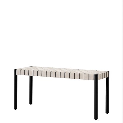Betty TK4 / TK5 Bank , TK4, 105 cm, Schwarz / Leinen natur
