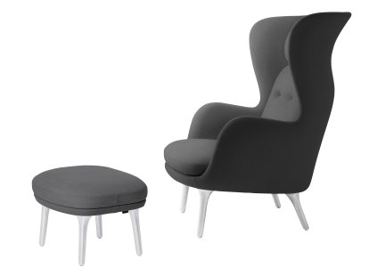 Ro Sessel, Christianshavn 1172 - Grey Uni, Mit Fußhocker