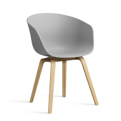 About A Chair AAC 22 Armlehnstuhl, Concrete grey 2.0, Eiche lackiert