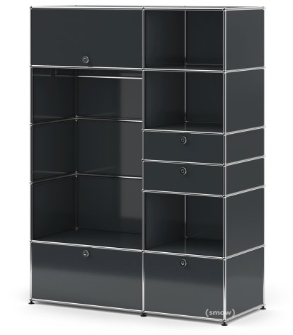 USM Haller Garderobenschrank Typ 1, Anthrazitgrau RAL 7016