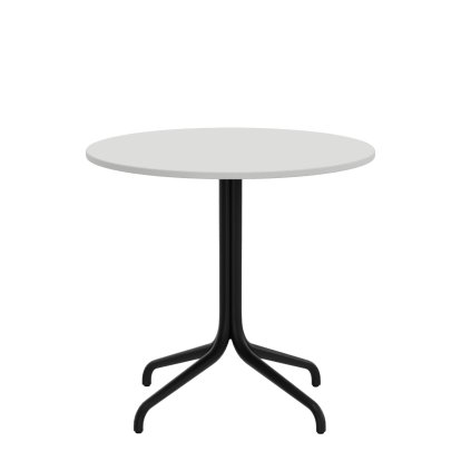 Belleville Tisch, Ø 79,6 cm, Melamin direktbeschichtet weiß