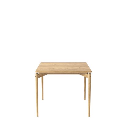 PUREdinner Tisch, 85 x 85 cm, Eiche weiß geölt, Ohne Erweiterungsplatten