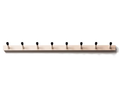 Rechenbeispiel Hakenleiste, 8 Haken (109 cm), schwarz