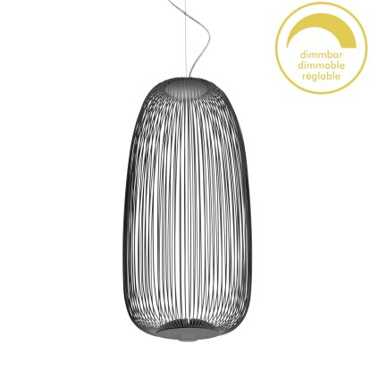 Spokes Pendelleuchte, Ø32,5 cm, Graphit, Dimmbar