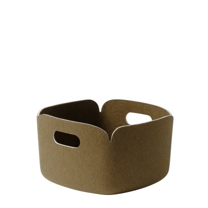 Restore Aufbewahrungskorb, L 28 cm x B 28 cm, Braun-grün