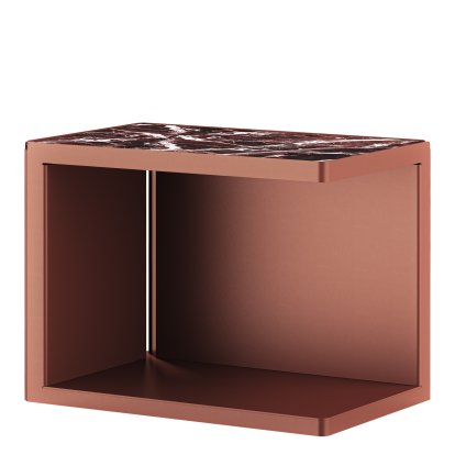 Ambito Couchtisch, Perlkupfer, Mamor Rosso Levanto