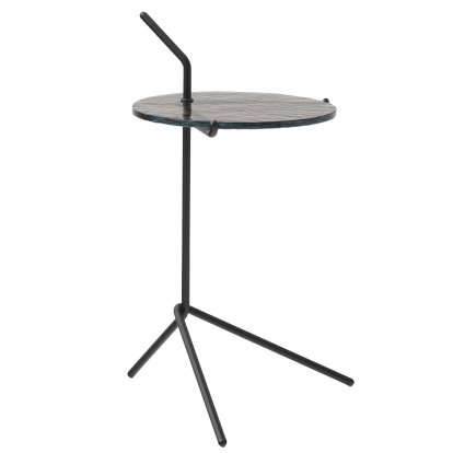 Halten SH9 Beistelltisch , Schwarz & Rauchgussglas