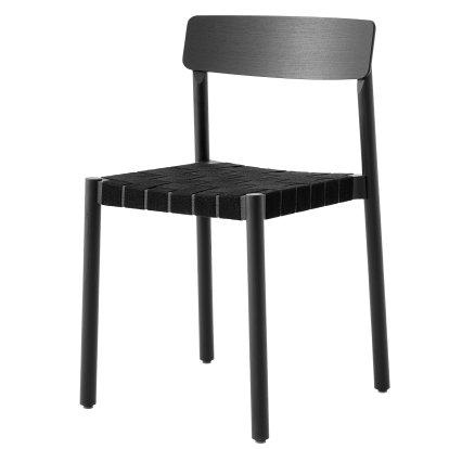 Betty TK9 Stuhl , Schwarz / Leinen schwarz, Ohne Armlehnen