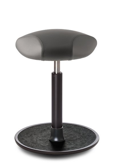 Ongo Free Triangel Hocker, Regular, Leder grau