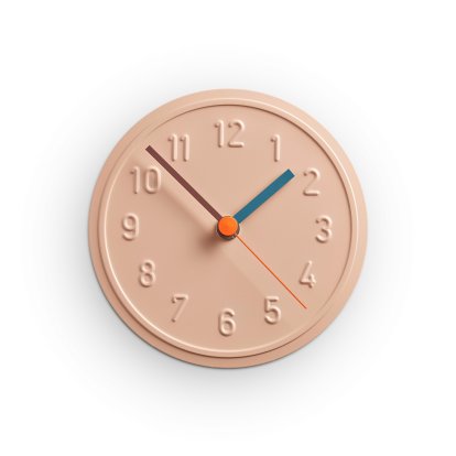 Alu Alu Wanduhr, pfirsich pastell