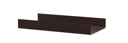 String System Metallboden, 58 x 30 cm, Kante hoch, Dunkelbraun