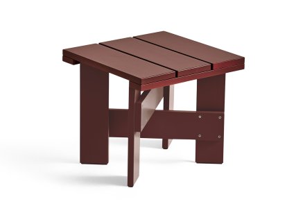 Crate Low Tisch, Kiefer iron red lackiert