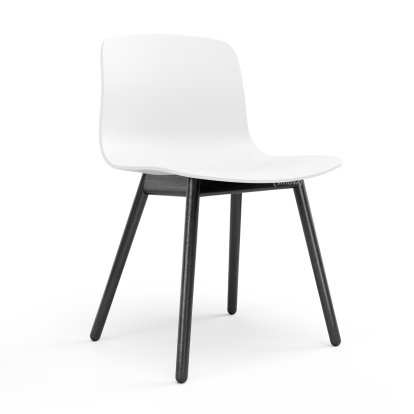 About A Chair AAC 12 Stuhl, weiß, Eiche schwarz gebeizt