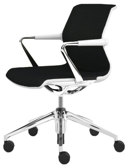 Unix Chair Fünfsternfuß, Diamond Mesh nero, Soft grey