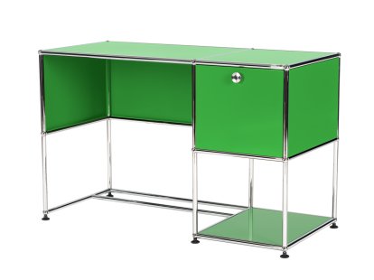 USM Haller Home Office Schreibtisch, USM grün, Ohne Kabeldurchlass
