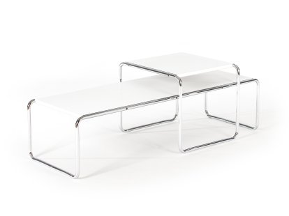 Laccio Couchtisch Set, Laminat weiß, Laminat weiß