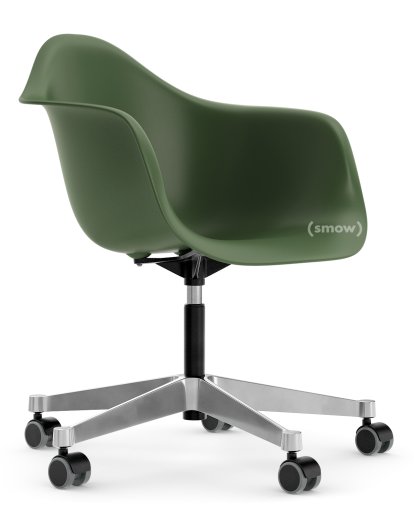 Eames Plastic Armchair PACC, Forest, Ohne Polsterung, Ohne Polsterung