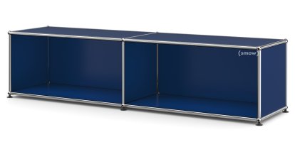 USM Haller Lowboard L offen, Stahlblau RAL 5011